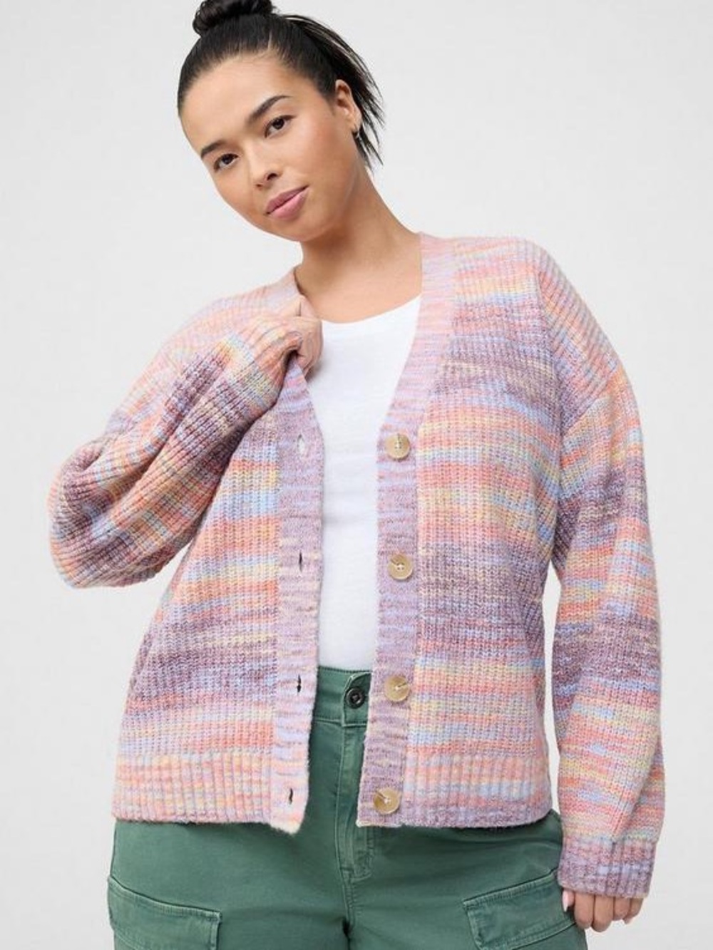Torrid Women’s SpaceDye Knit Cardigan Grandpa Cottagecore Size 3 (3XL)